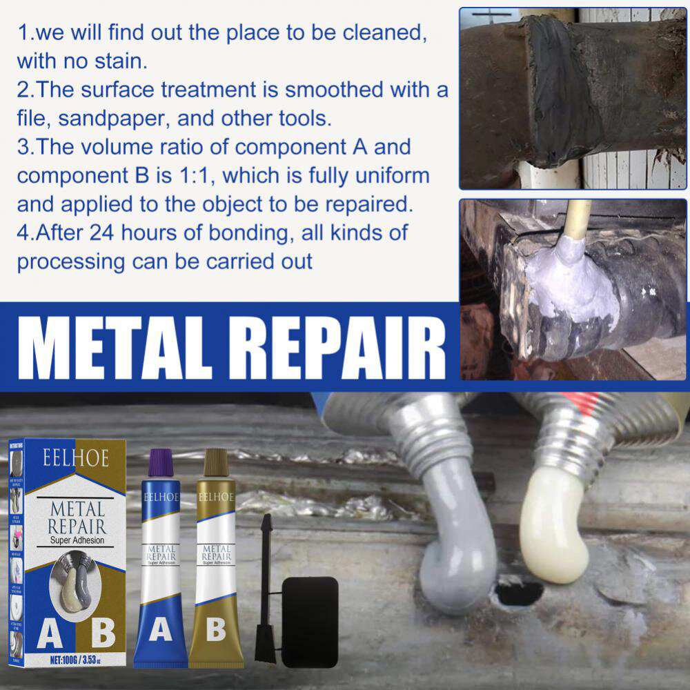 4/2PCS Magic Repair Glue AB Metal Cast Iron Repairing Glue